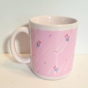 VINTAGE HALLMARK "YOUR THOUGHTFULNESS" PINK COFFEE MUG FROM 1987